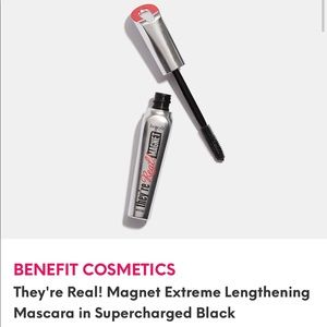 BENEFIT COSMETICS They're Real Extreme Lengthening Mascara Supercharged Black